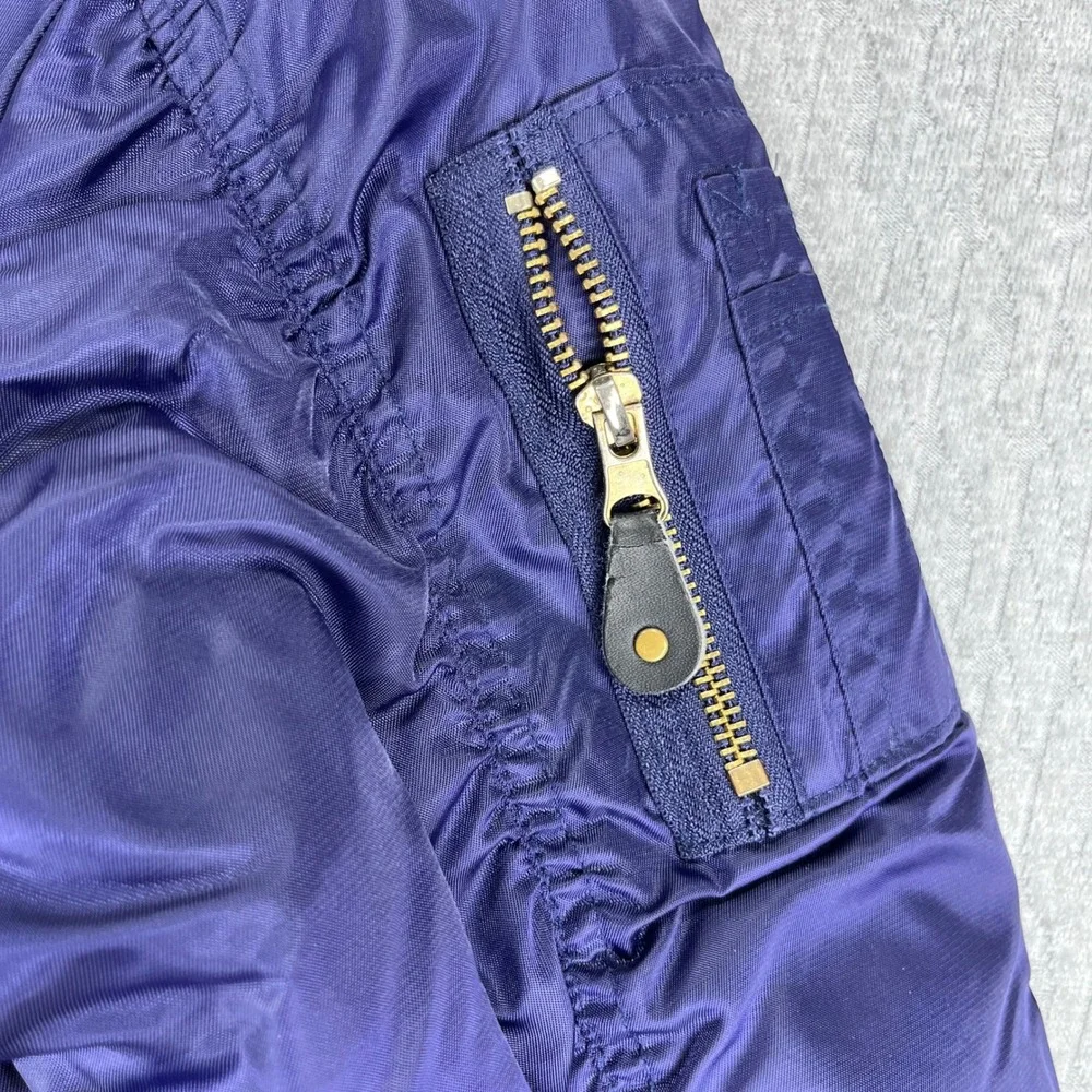 Shaka Wear Purple Bomber Jacket Mens Small Quilted Lined Flight Punk Rock‎